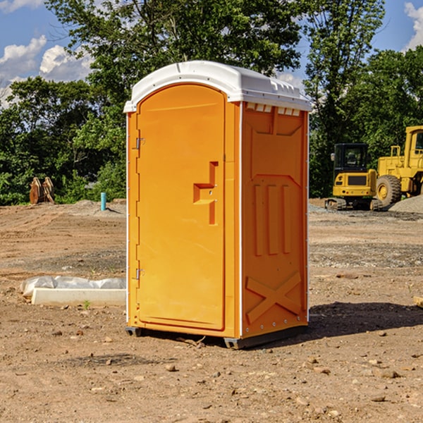 how often are the porta potties cleaned and serviced during a rental period in Cascadia